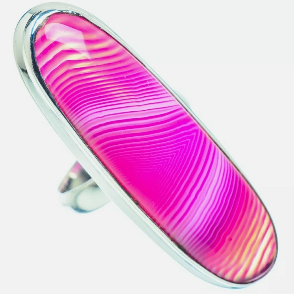 Sterling Silver Botswana Agate Ring - image 1